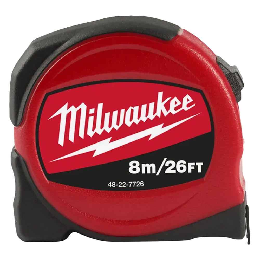 Рулетка метрична MILWAUKEE, 8м/26фт, (25мм)